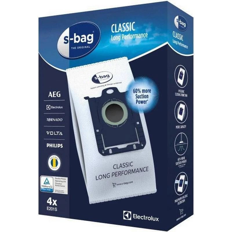 E201S S-bag Classic Long Performance 4-pack av Electrolux.